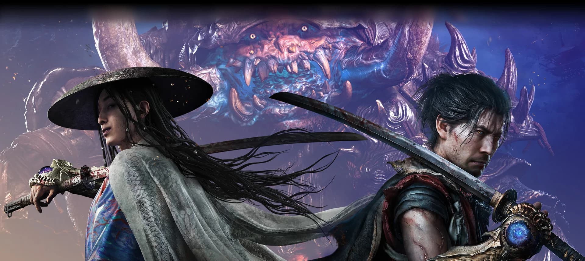 Official demo art featuring Musashi and Sasaki Ganryu