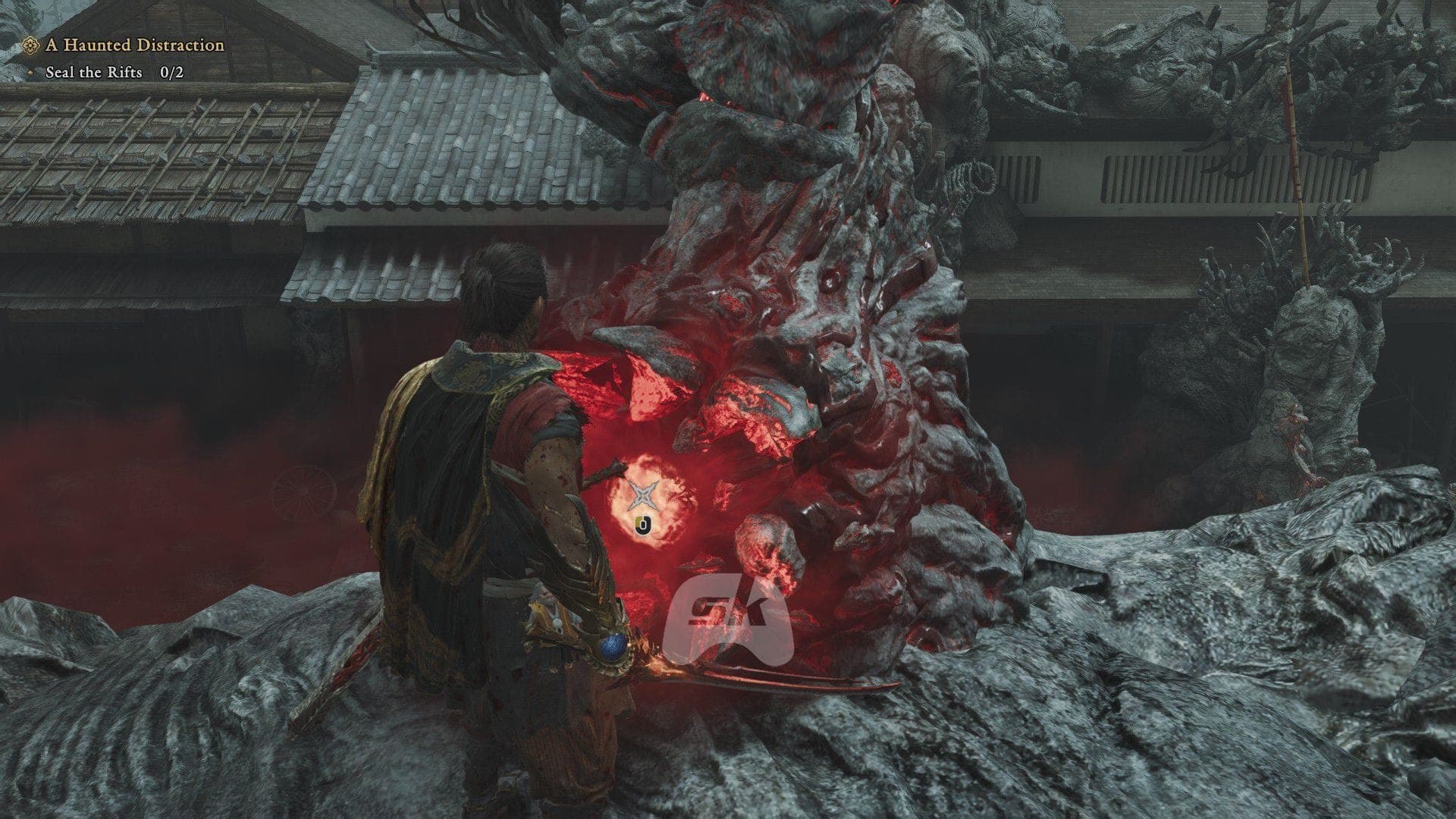 Red Malice plant on the route around the first rift in A Haunted Distraction