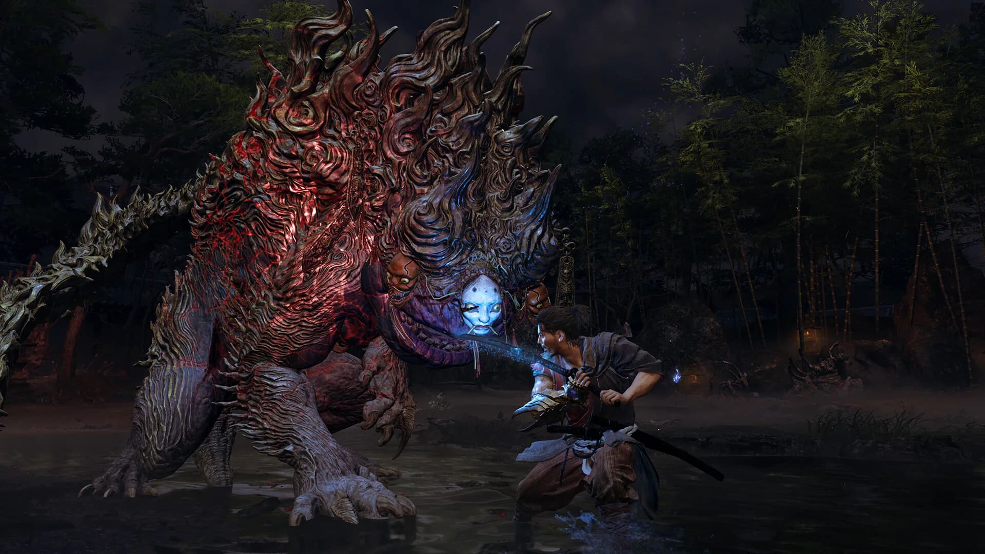 Musashi facing Daidara in Onimusha: Way of the Sword